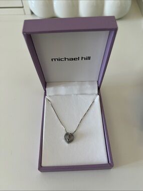 Silver Heart Pendant Necklace - Silver